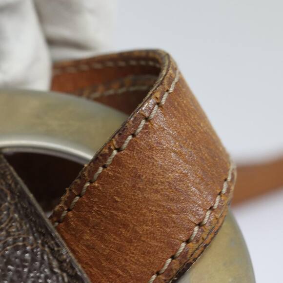 CELINE Macadam Canvas Shoulder Bag Pvc Leather Brown Gold - Picture 9 of 13